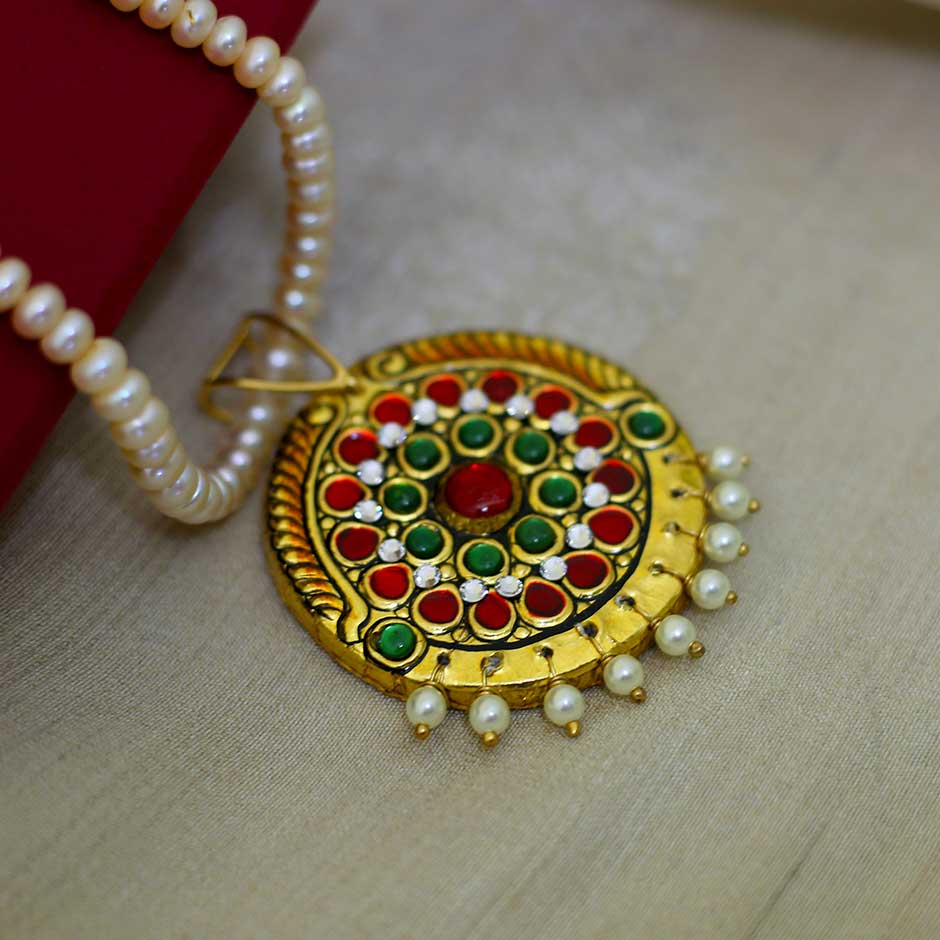 Kundan Jadau Tanjore Pendant
